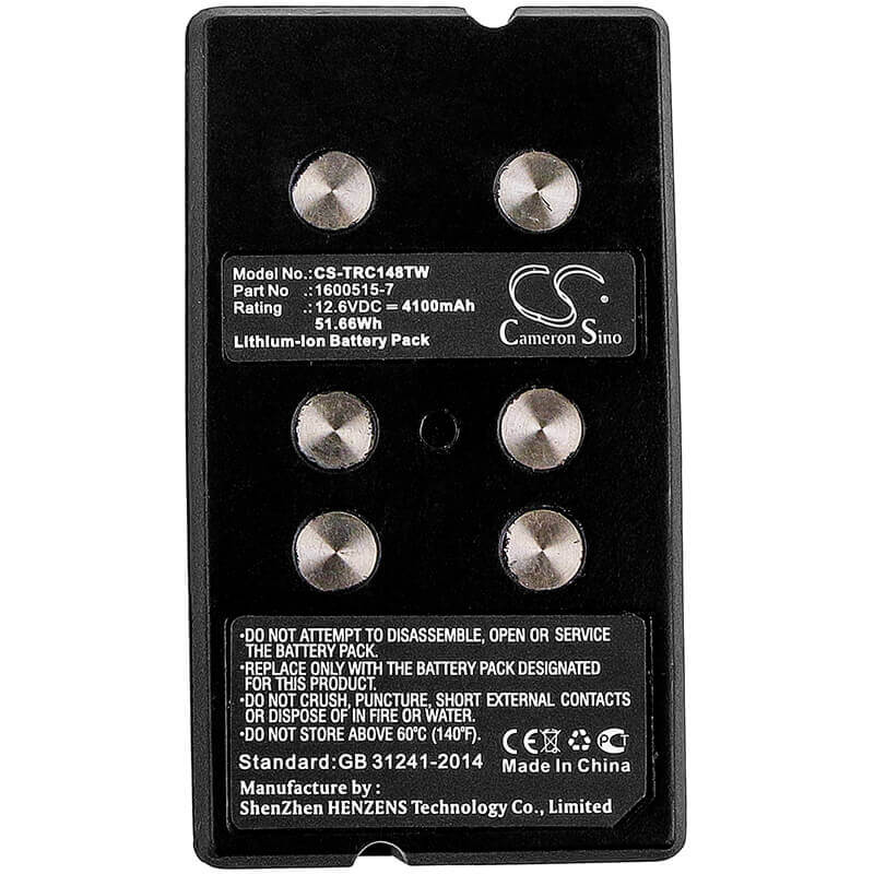 12.6V, Li-ion, 4100mAh, Two-Way Radio battery fits Thales, 1600515-7, Rc-148, 51.66Wh Two-Way Radio Cameron Sino Technology Limited (Suspended)