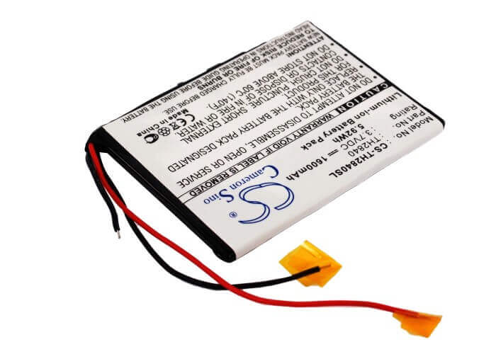 3.7V, Li-ion, 1600mAh, Media Player battery fits Thomson, Pmpth2840, Pdp2840 Mp3 Player, 5.92Wh Media Player Cameron Sino Technology Limited