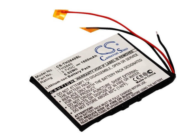 3.7V, Li-ion, 1600mAh, Media Player battery fits Thomson, Pmpth2840, Pdp2840 Mp3 Player, 5.92Wh Media Player Cameron Sino Technology Limited