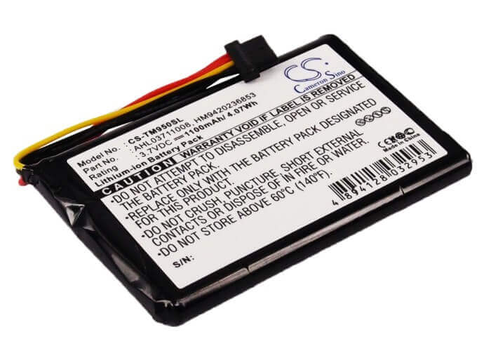 3.7V, Li-ion, 1100mAh, GPS battery fits Tomtom, Ahl03711008, 4cp9.002.00, 8cp9.011.10, 4.07Wh GPS, Navigator Cameron Sino Technology Limited