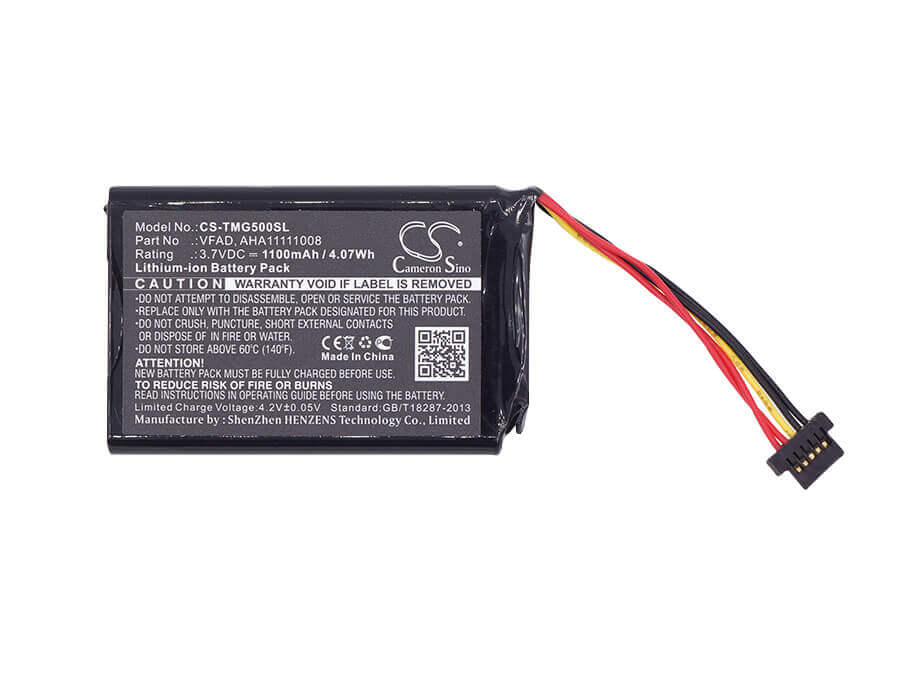 3.7V, Li-ion, 1100mAh, GPS battery fits Tomtom, Aha11111008, 4fl50, 4fl60, 4.07Wh GPS, Navigator Cameron Sino Technology Limited