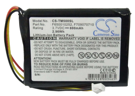 3.7V, Li-ion, 800mAh, GPS battery fits Tomtom, F650010252, 4k00.100, 4n00.004, 2.96Wh GPS, Navigator Cameron Sino Technology Limited