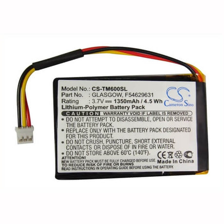 3.7V, Li-Polymer, 1350mAh, GPS battery fits Tomtom, F54629631, One V1, 5Wh GPS, Navigator Cameron Sino Technology Limited