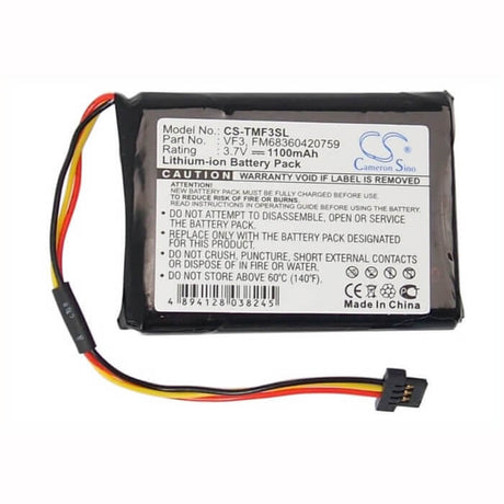 3.7V, Li-ion, 1100mAh, GPS battery fits Tomtom, Fm68360420759, Go Xl330s, Quanta, 4.07Wh GPS, Navigator Cameron Sino Technology Limited