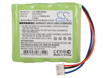 4.8V, Ni-MH, 2000mAh, Payment Terminal battery fits Topcard, Mgh0088, Pmr 200, Pmr200, 9.6Wh Payment Terminal Cameron Sino Technology Limited