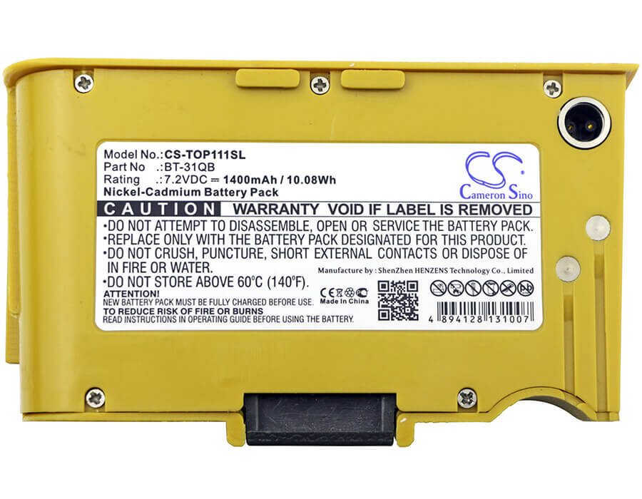 7.2V, Ni-CD, 1400mAh, Equipment battery fits Topcon, Bt-31q, 101C, 111c, 10.08Wh Equipment, Survey, Test Cameron Sino Technology Limited
