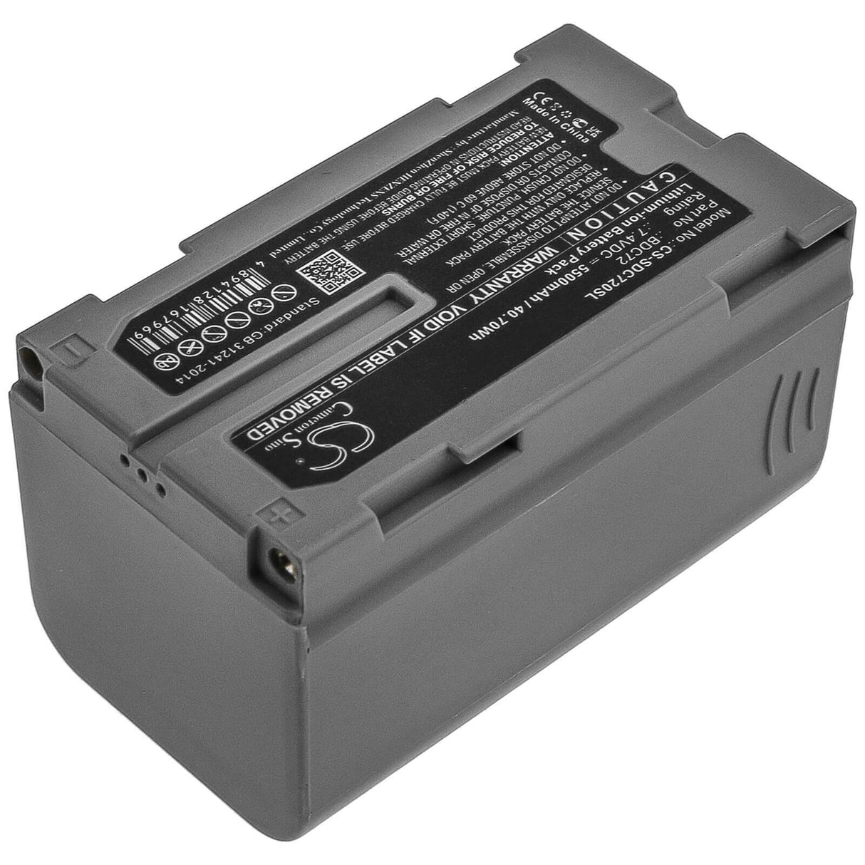 7.4V, Li-ion, 5500mAh, Equipment battery fits Topcon, Sokkia, Bdc72, 3D Layout Navigator LN-150, Pipe Laser Tp-l6, 40.7Wh Equipment, Survey, Test Cameron Sino Technology Limited
