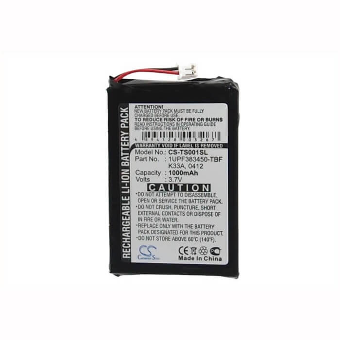 3.7V, Li-ion, 1000mAh, Media Player battery fits Toshiba, 1upf383450-830, Gigabeat Mes30v, Gigabeat Mes30vw, 3.7Wh Media Player Cameron Sino Technology Limited