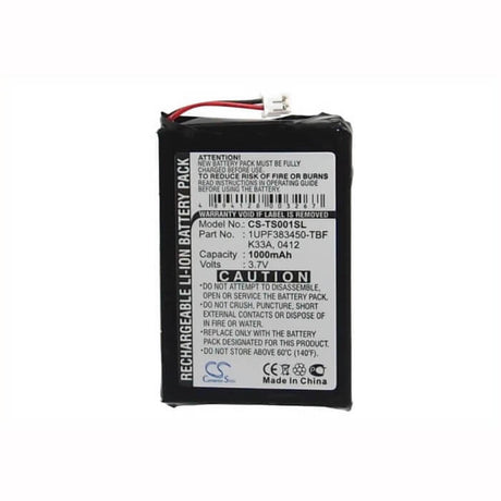 3.7V, Li-ion, 1000mAh, Media Player battery fits Toshiba, 1upf383450-830, Gigabeat Mes30v, Gigabeat Mes30vw, 3.7Wh Media Player Cameron Sino Technology Limited