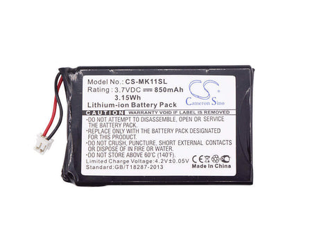 3.7V, Li-ion, 850mAh, PDA battery fits Toshiba, Mk 11, 3.15Wh PDA, Pocket PC Cameron Sino Technology Limited