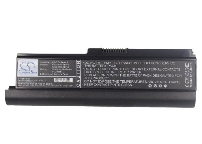 Battery For Toshiba, Satellite L700d, Satellite L700, Satellite L700d 10.8v, 6600mah - 71.28wh Notebook, Laptop Cameron Sino Technology Limited   
