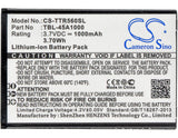 3.7V, Li-ion, 1000mAh, Hotspot battery fits Tp-link, Tbl-45a1000, 5600, Tl-5600, 3.70Wh Hotspot Cameron Sino Technology Limited
