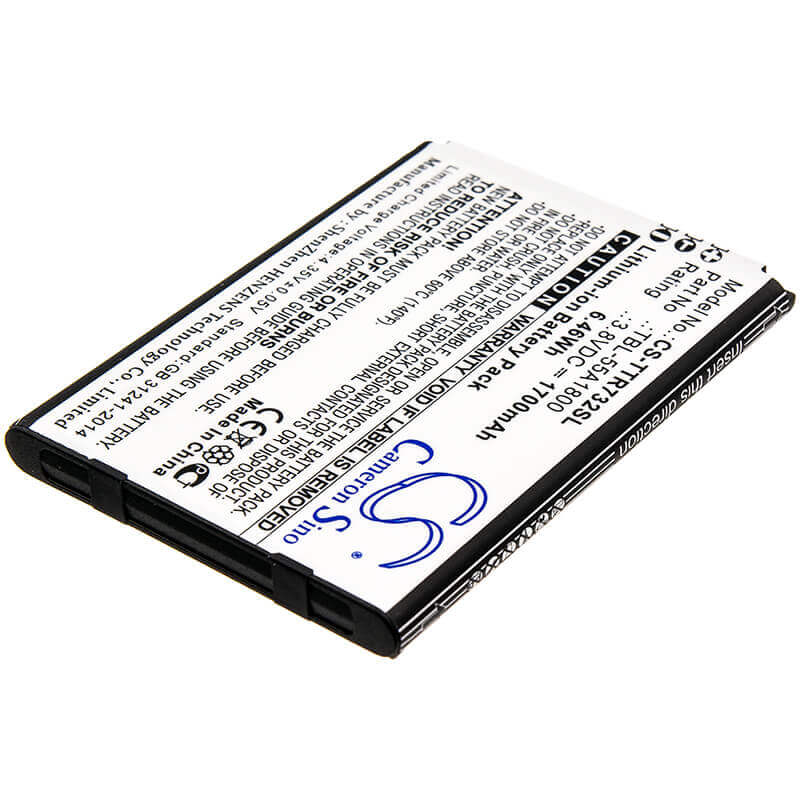3.8V, Li-ion, 1700mAh, Hotspot battery fits Tp-link, Tbl-55a1800, M7310 Ver 1, 6.46Wh Hotspot Cameron Sino Technology Limited