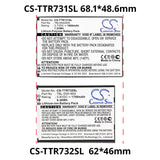 3.7V, Li-Polymer, 1900mAh, Hotspot battery fits Tp-link, Tbl55a2000, M7310, M7350 Ver 3.20, 7.03Wh Hotspot Cameron Sino Technology Limited