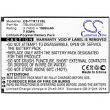 3.7V, Li-Polymer, 1900mAh, Hotspot battery fits Tp-link, Tbl55a2000, M7310, M7350 Ver 3.20, 7.03Wh Hotspot Cameron Sino Technology Limited