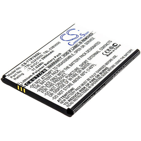 3.8V, Li-Polymer, 2900mAh, Hotspot battery fits Tp-link, Tbl-53a3000, M7650, 11.02Wh Hotspot Cameron Sino Technology Limited