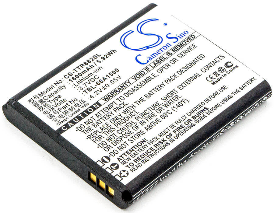 3.7V, Li-ion, 1600mAh, Hotspot battery fits Tp-link, Tbl-66a1500, Tl-t882, 5.92Wh Hotspot Cameron Sino Technology Limited