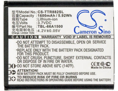 3.7V, Li-ion, 1600mAh, Hotspot battery fits Tp-link, Tbl-66a1500, Tl-t882, 5.92Wh Hotspot Cameron Sino Technology Limited