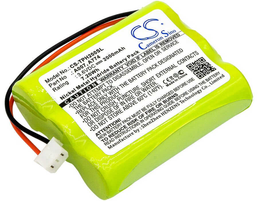 3.6V, Ni-MH, 2000mAh, Equipment battery fits Tpi, 160aah3bml, 709R, 712, 7.2Wh Equipment, Survey, Test Cameron Sino Technology Limited
