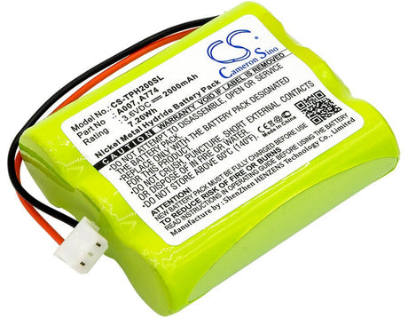3.6V, Ni-MH, 2000mAh, Equipment battery fits Tpi, 160aah3bml, 709R, 712, 7.2Wh Equipment, Survey, Test Cameron Sino Technology Limited