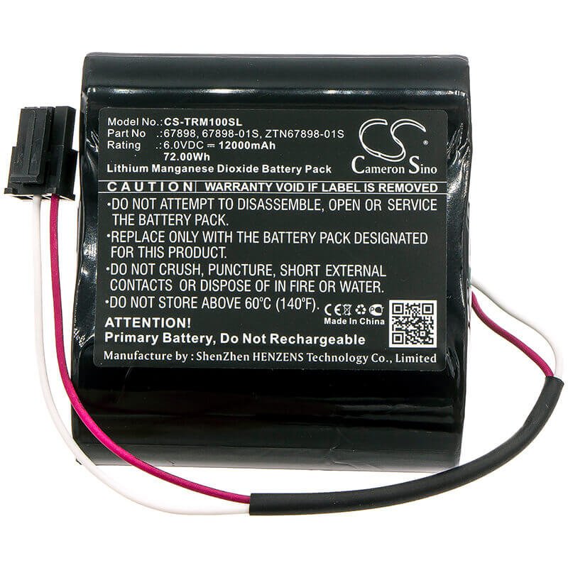 6.0V, Li-MnO2, 12000mAh, Equipment battery fits Trimble, 67898, AgGPS, Fm1000, 72Wh Equipment, Survey, Test Cameron Sino Technology Limited