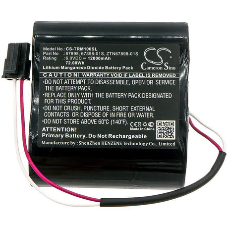 6.0V, Li-MnO2, 12000mAh, Equipment battery fits Trimble, 67898, AgGPS, Fm1000, 72Wh Equipment, Survey, Test Cameron Sino Technology Limited