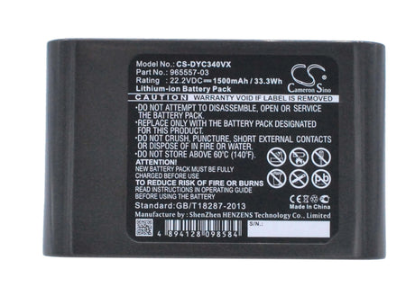 Vacuum battery for Type B Only - Dyson Dc31 Animal, Dc34, Dc35 22.2v, 1500mah - 33.30wh Vacuum Cameron Sino Technology Limited