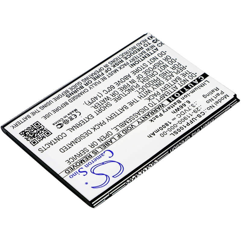 3.7V, Li-ion, 1800mAh, SmartPhone battery fits Ulefone, 29-11900-000-00, Paris, U007, 6.66Wh Mobile, SmartPhone Cameron Sino Technology Limited (Smartphone)