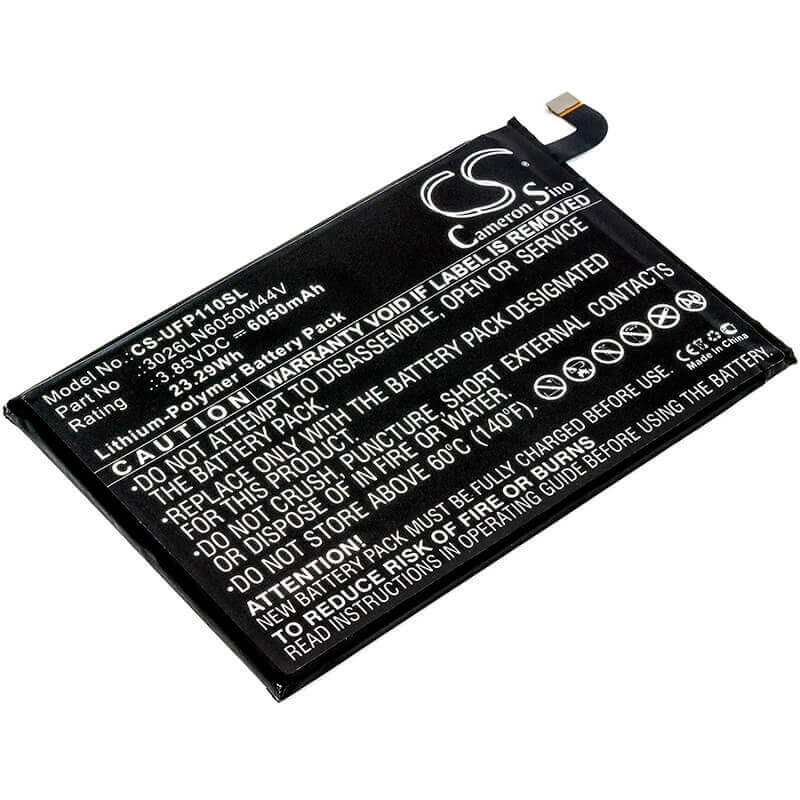 3.85V, Li-Polymer, 6050mAh, SmartPhone battery fits Ulefone, 3026ln6050m44v, Power, 23.29Wh Mobile, SmartPhone Cameron Sino Technology Limited (Smartphone)
