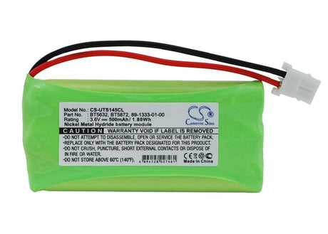 3.6V, Ni-MH, 500mAh, Cordless Phone battery fits V Tech, Uniden, 80-1333-00-00, 5105, 5145, 1.8Wh Cordless Phone Cameron Sino Technology Limited (Cordless Phone)