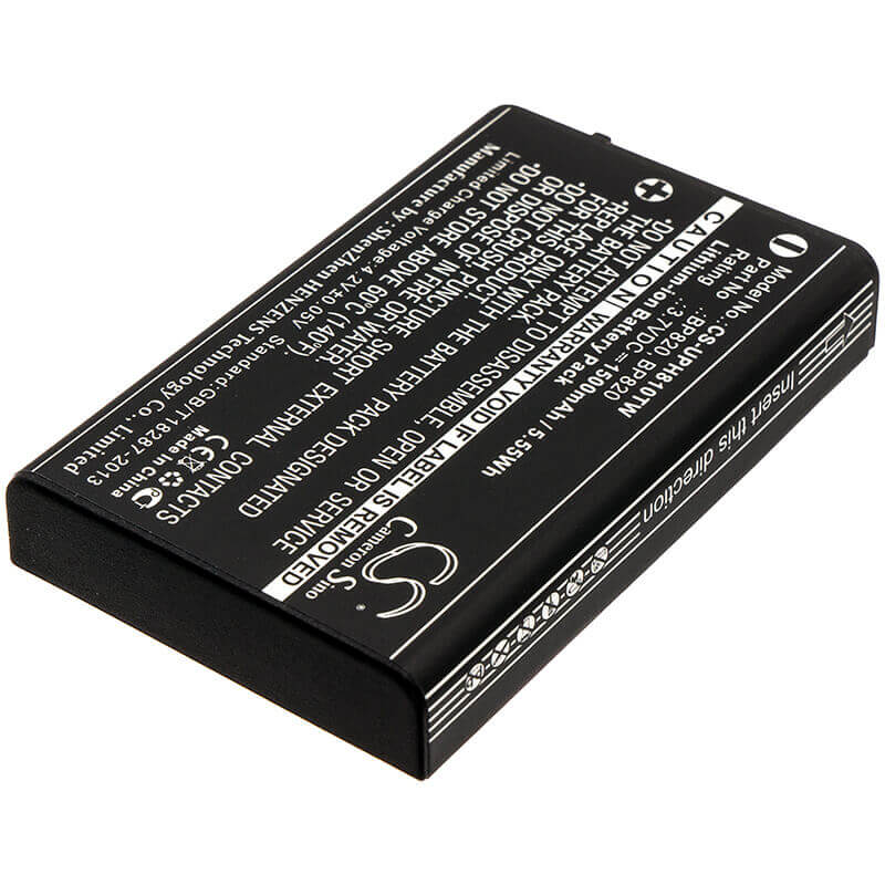 3.7V, Li-ion, 1500mAh, Two-Way Radio battery fits Uniden, Bp820, Uh810, Uh810s, 5.55Wh Two-Way Radio Cameron Sino Technology Limited