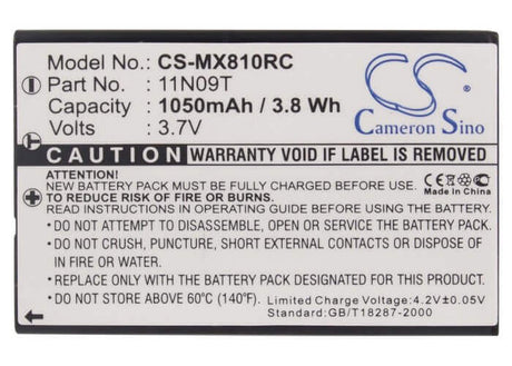 3.7V, Li-ion, 1050mAh, Remote Control battery fits Urc, Mx-810, Mx-810i, Mx-880, 3.89Wh Remote Control Cameron Sino Technology Limited