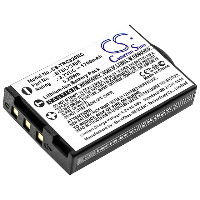 3.7V, Li-ion, 1700mAh, Remote Control battery fits Urc, Mxhp-r500, Mxhp-r700, R100, 6.29Wh Remote Control Cameron Sino Technology Limited