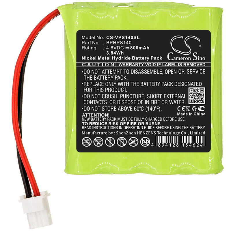 4.8V, Ni-MH, 800mAh, Equipment battery fits Velleman, Bphps140, HPS140, 3.84Wh Equipment, Survey, Test Cameron Sino Technology Limited
