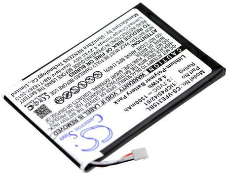 3.7V, Li-Polymer, 1300mAh, Payment Terminal battery fits Verifone, 1icp45/42/61, E315, E315m, 4.81Wh Payment Terminal Cameron Sino Technology Limited
