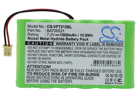 7.2V, Ni-MH, 1500mAh, Payment Terminal battery fits Verifone, Bat00031, Nurit 2159, 10.8Wh Payment Terminal Cameron Sino Technology Limited