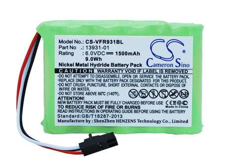 6.0V, Ni-MH, 1500mAh, Payment Terminal battery fits Verifone, 13466-01, Cpu-4, Cpu-5, 9.00Wh Payment Terminal Cameron Sino Technology Limited