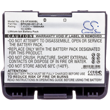 7.4V, Li-ion, 1800mAh, Payment Terminal battery fits Verifone, Bpk268-001-01-a, Vx680, Vx680 Wireless Credit Card Mac, 13.32Wh Payment Terminal Cameron Sino Technology Limited