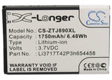 3.7V, Li-ion, 1750mAh, Hotspot battery fits Verizon, Zte, Li3717t42p3h654458, Hotspot 890l, Jetpack 4g Lte, 6.48Wh Hotspot Cameron Sino Technology Limited