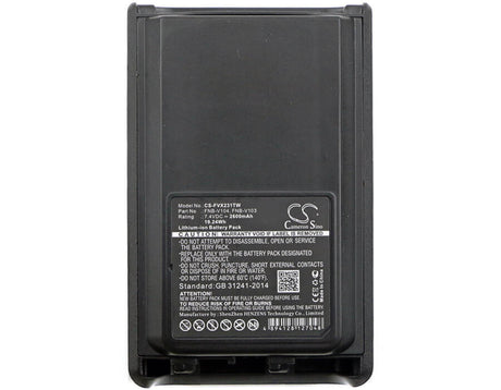 7.4V, Li-ion, 2600mAh, Two-Way Radio battery fits Vertex, Yaesu, Fnb-v103, Vx230, Vx-230, 19.24Wh Two-Way Radio Cameron Sino Technology Limited