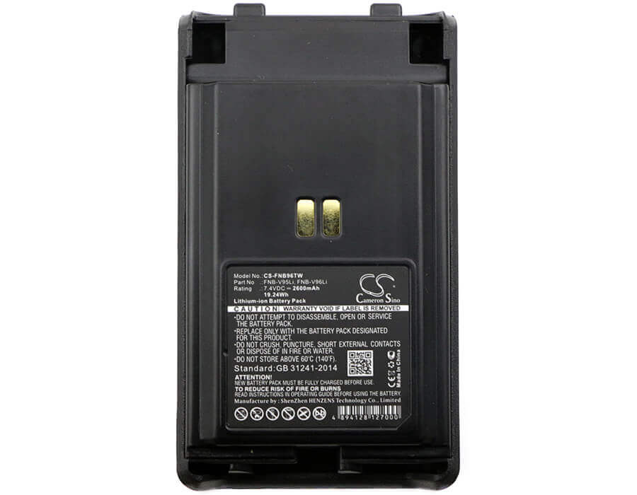 7.4V, Li-ion, 2600mAh, Two-Way Radio battery fits Yaesu, Vertex, Fnb-v95li, Vx350, Vx-350, 19.24Wh Two-Way Radio Cameron Sino Technology Limited