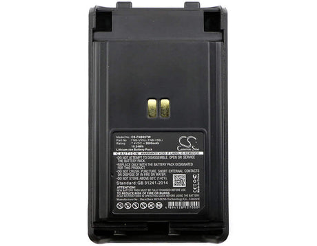 7.4V, Li-ion, 2600mAh, Two-Way Radio battery fits Yaesu, Vertex, Fnb-v95li, Vx350, Vx-350, 19.24Wh Two-Way Radio Cameron Sino Technology Limited