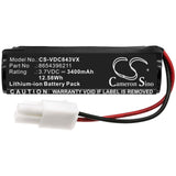 3.7V, Li-ion, 3400mAh, Vacuum battery fits Vileda, Quick & Clean, Vi409842, V1409842, 12.58Wh Vacuum Cameron Sino Technology Limited