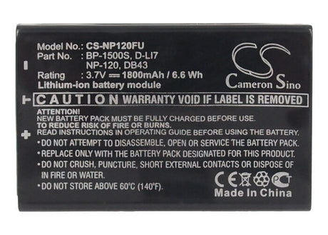 Camera Battery For Vivikai Hd-c3, Hdc-8800, Hd-d10ii, Hdv-8800 3.7v, 1800mah - 6.66wh Camera Cameron Sino Technology Limited (Camera)