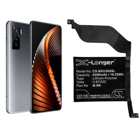 3.87V, Li-Polymer, 4200mAh, SmartPhone battery fits Vivo, B-n9, Iqoo 5 5g, V2024, 16.25Wh Mobile, SmartPhone Cameron Sino Technology Limited (Smartphone)