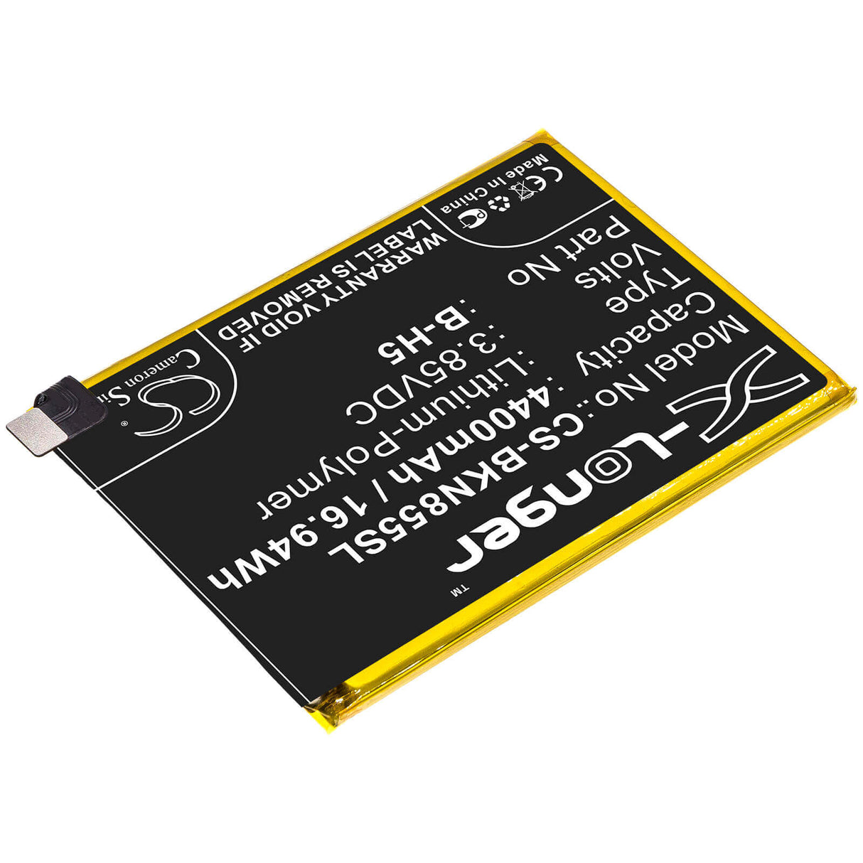 3.85V, Li-Polymer, 4400mAh, SmartPhone battery fits Vivo, B-h5, Iqoo Neo 855s Racing, V1936l, 16.94Wh Mobile, SmartPhone Cameron Sino Technology Limited (Smartphone)