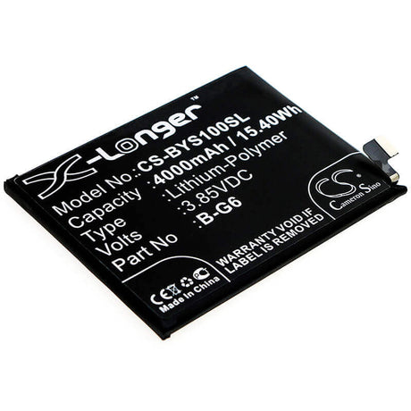 3.85V, Li-Polymer, 4000mAh, SmartPhone battery fits Vivo, B-g6, S1 Pro, V1945, 15.4Wh Mobile, SmartPhone Cameron Sino Technology Limited (Smartphone)