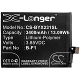 3.85V, Li-Polymer, 3400mAh, SmartPhone battery fits Vivo, B-f1, V1816, V1816a, 13.09Wh Mobile, SmartPhone Cameron Sino Technology Limited (Smartphone)