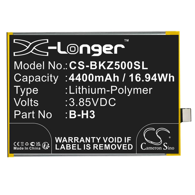 3.85V, Li-Polymer, 4400mAh, SmartPhone battery fits Vivo, B-h3, V1921, Vivo Z5, 16.94Wh Mobile, SmartPhone Cameron Sino Technology Limited (Smartphone)