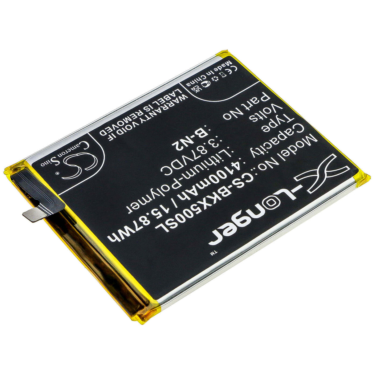 3.87V, Li-Polymer, 4100mAh, SmartPhone battery fits Vivo, B-n2, V2001, V2001a, 15.87Wh Mobile, SmartPhone Cameron Sino Technology Limited (Smartphone)